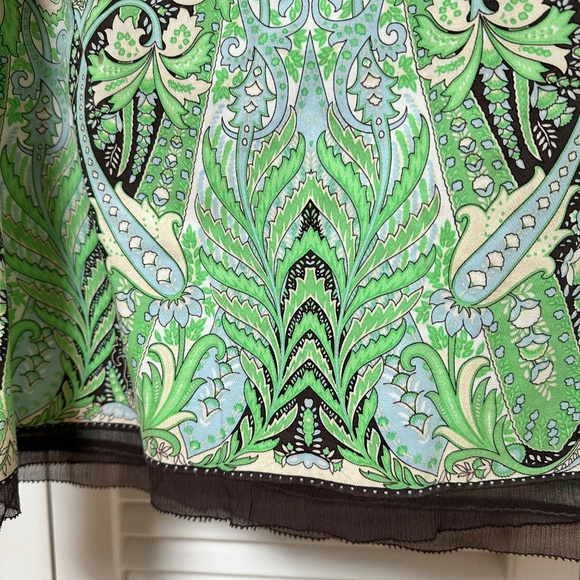 Elie Tahari Cotton Art Nouveau Print Skirt Size 6 Generous Fit - Picture 11 of 15